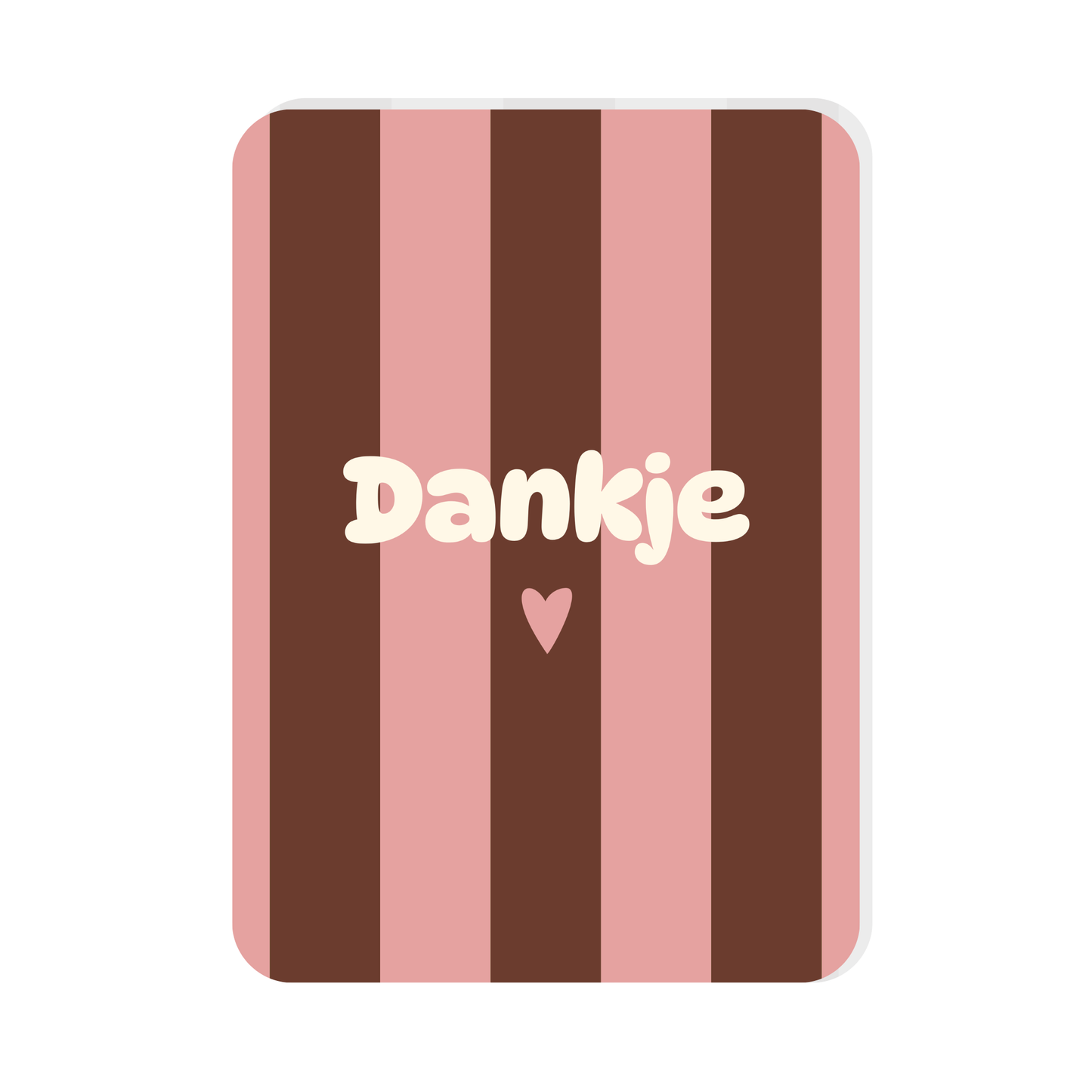 Ansichtkaart Dankje gestreept