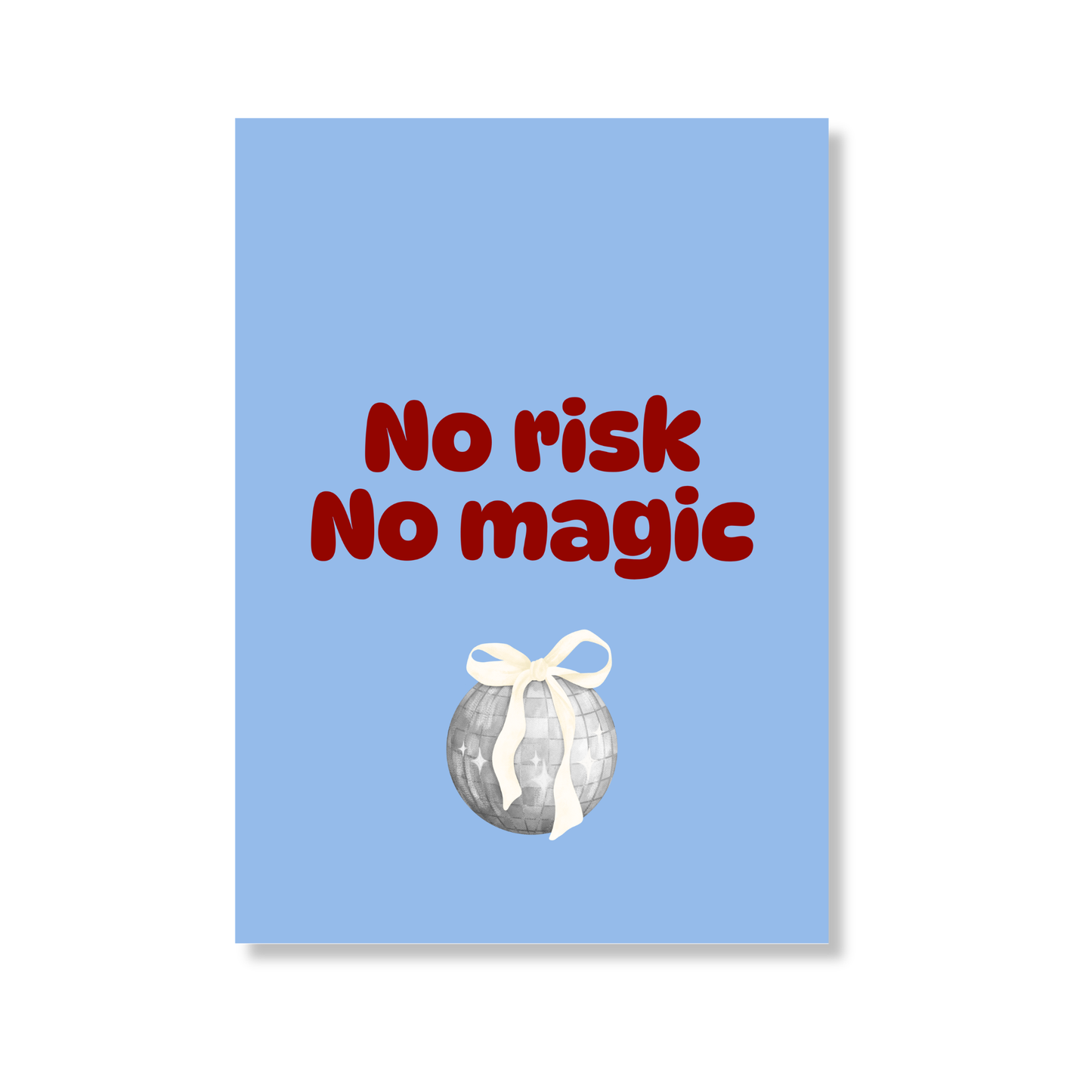 Ansichtkaart No risk No magic