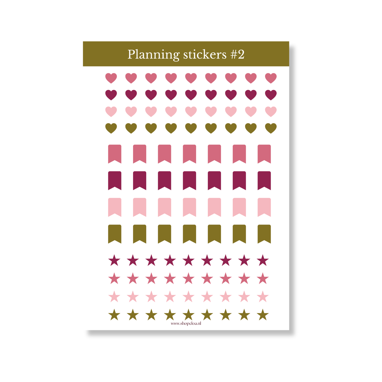 Stickervel Planning Stickers #2 Groen