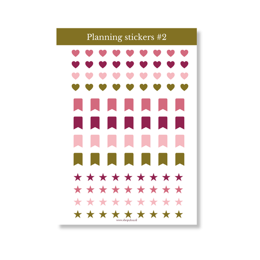 Stickervel Planning Stickers #2 Groen