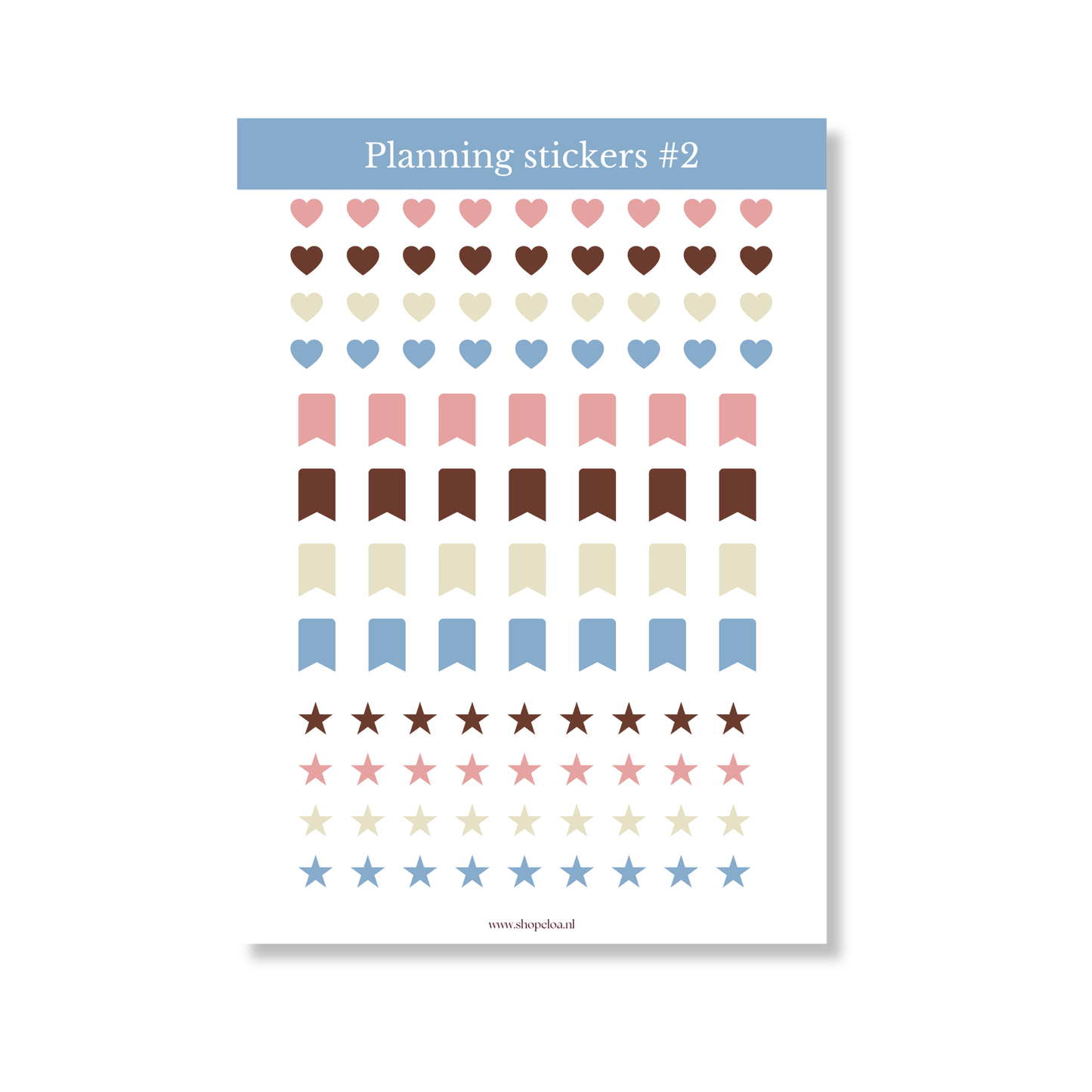 Oepsie Stickervel Planning stickers #2 blauw