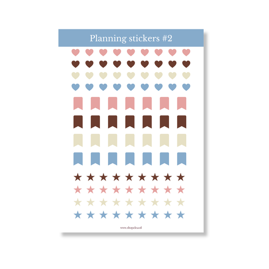 Oepsie Stickervel Planning stickers #2 blauw