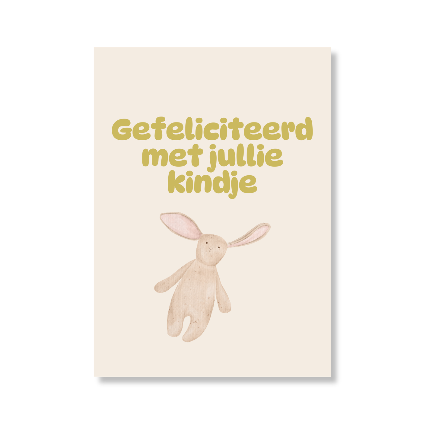 Wenskaart Gefeliciteerd met jullie kindje
