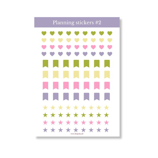 Oepsie Stickervel Planning stickers #2 paars