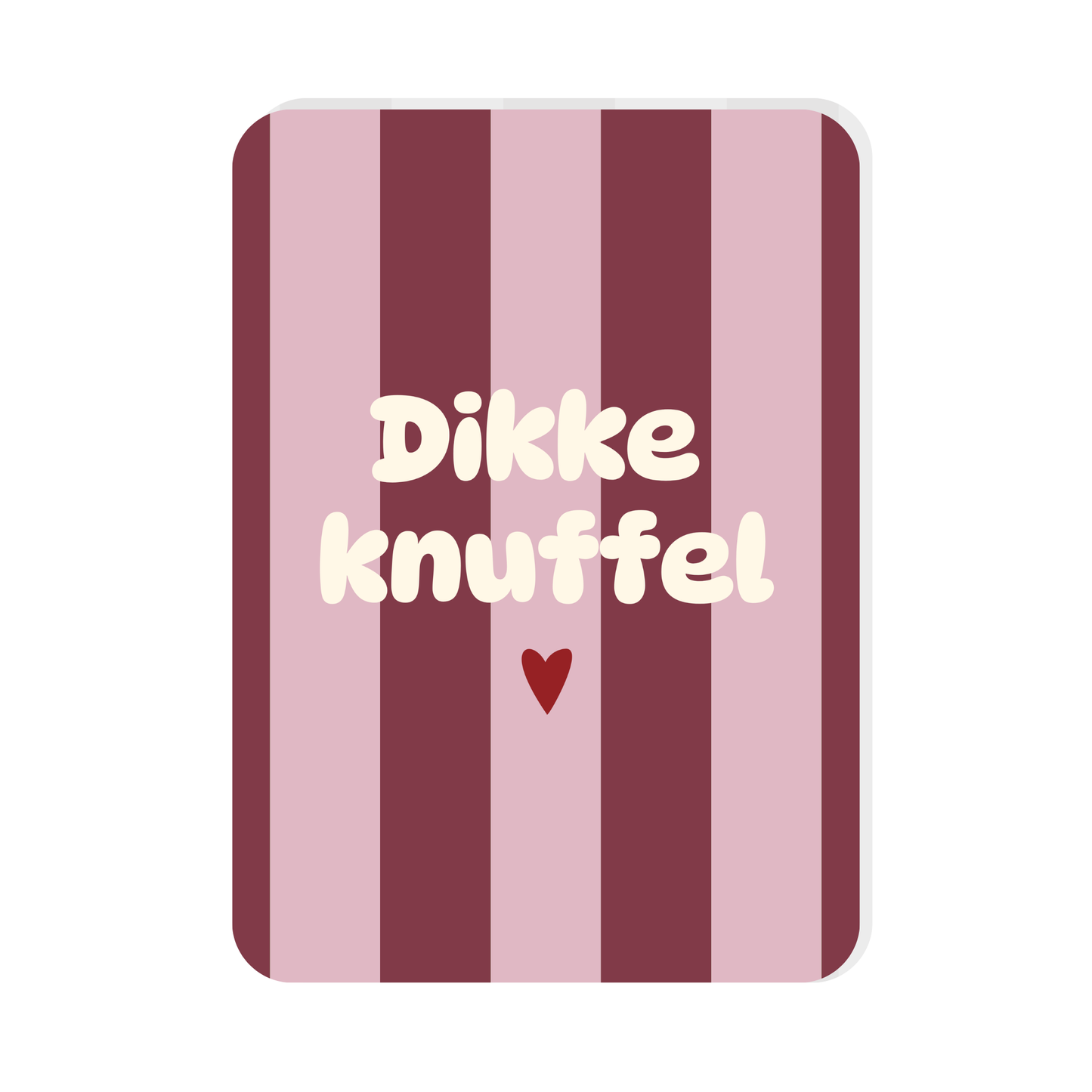 Ansichtkaart Dikke knuffel gestreept