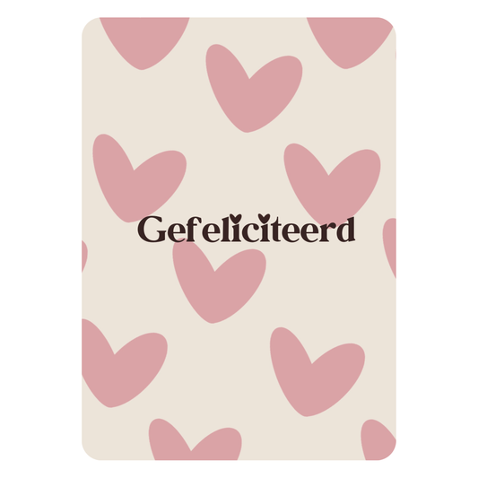 Verjaardagskaart Roze Harten