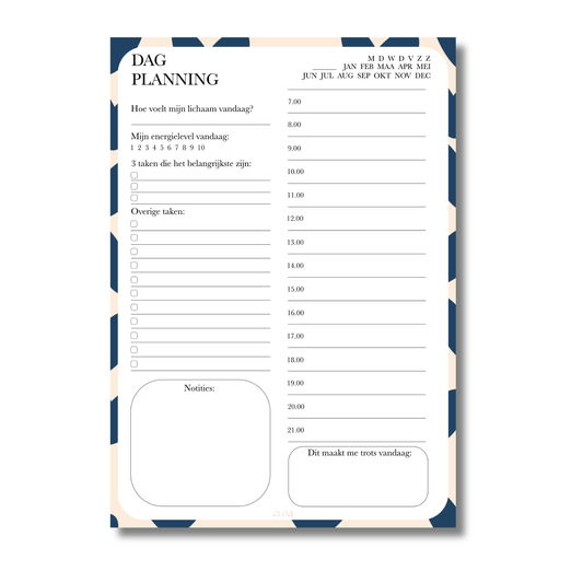 Dagplanner A5 ongedateerd notitieblok