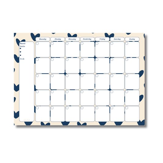 Bureau Maandplanner Doelen & Overzicht A4