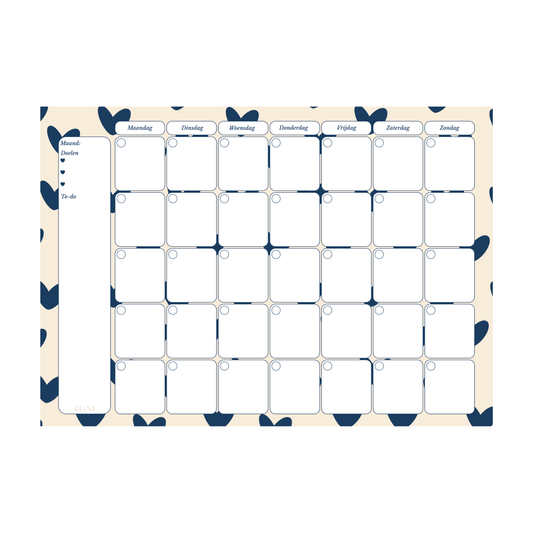 Bureau Maandplanner Doelen & Overzicht A4
