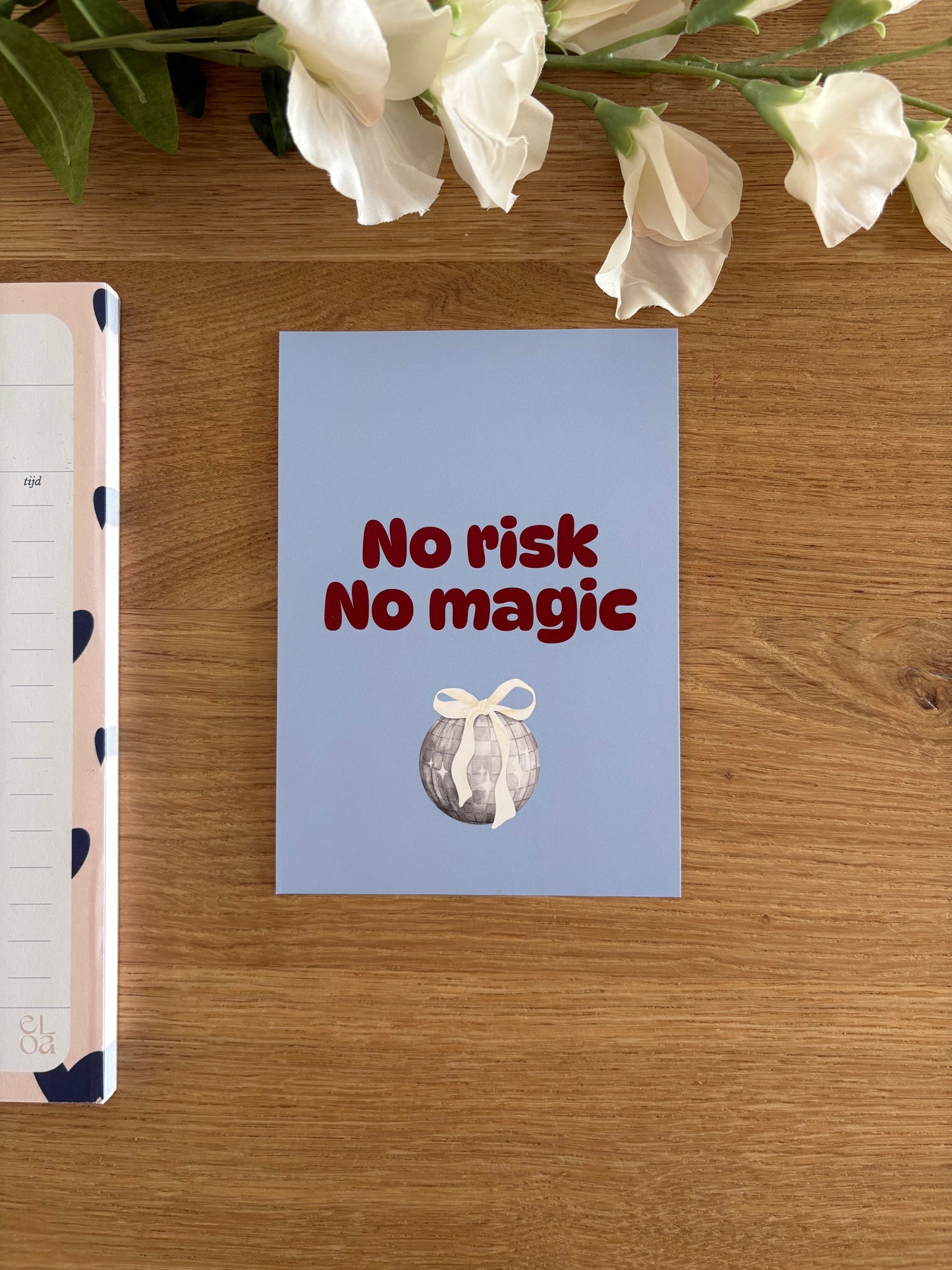 Ansichtkaart No risk No magic