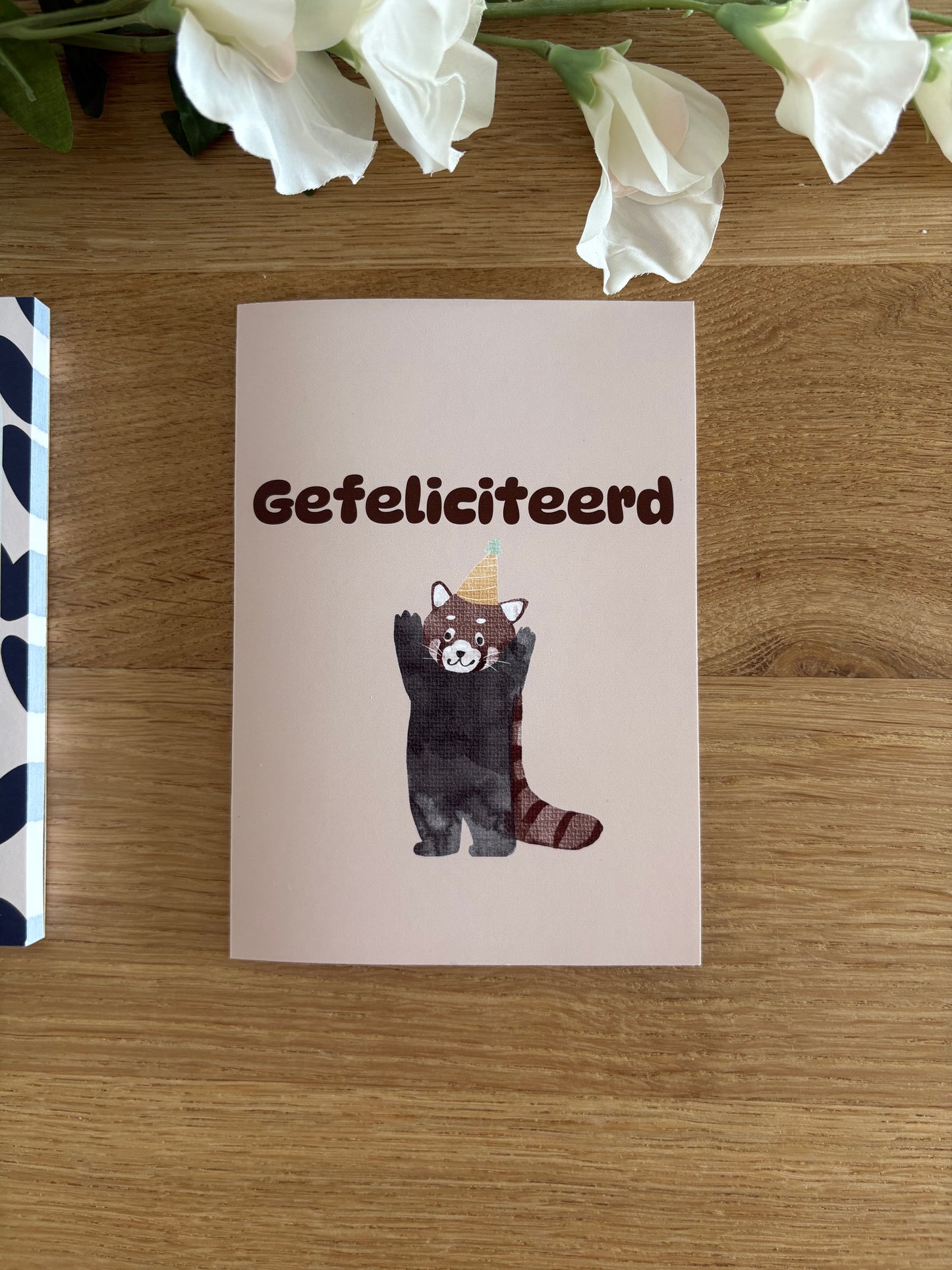 Wenskaart Gefeliciteerd Rode Panda