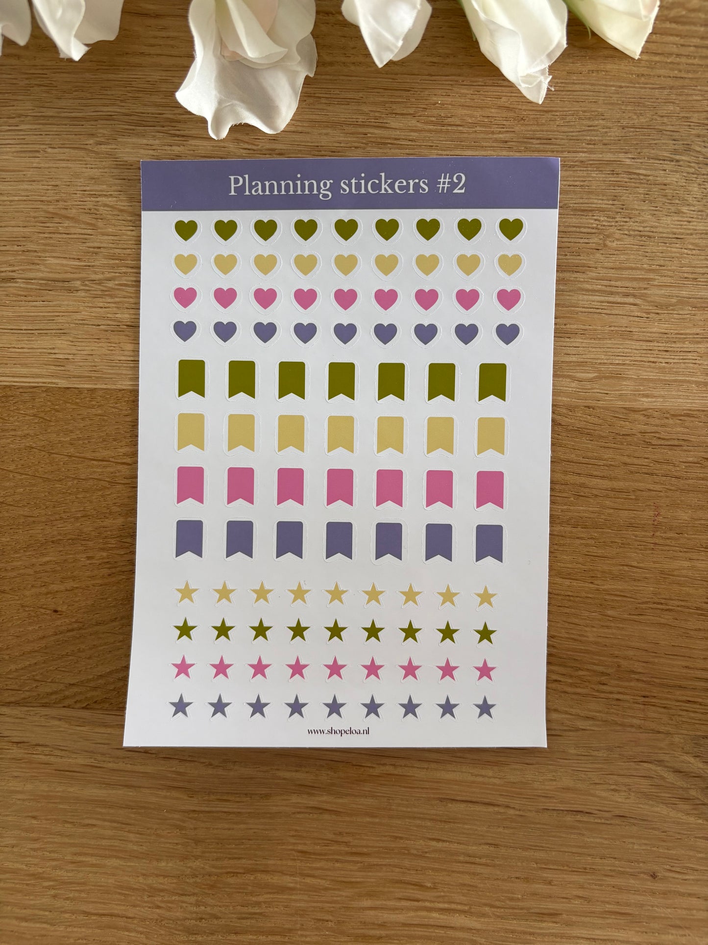 Stickervel Planning Stickers #2 Paars