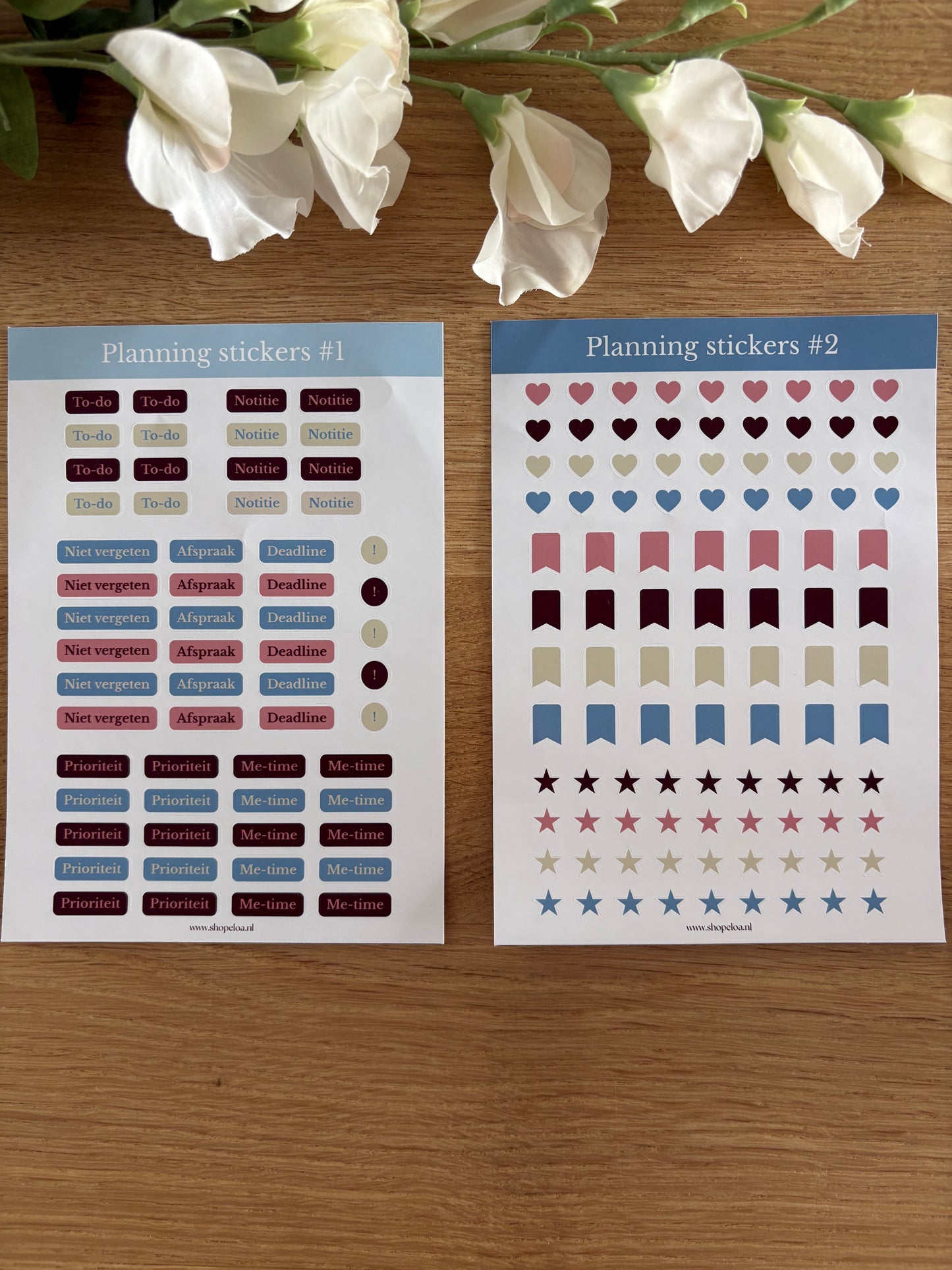 Stickervel Planning Stickers #2 Blauw